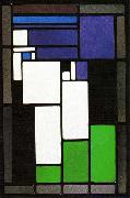 Theo van Doesburg, Stained-glass Composition Female Head.